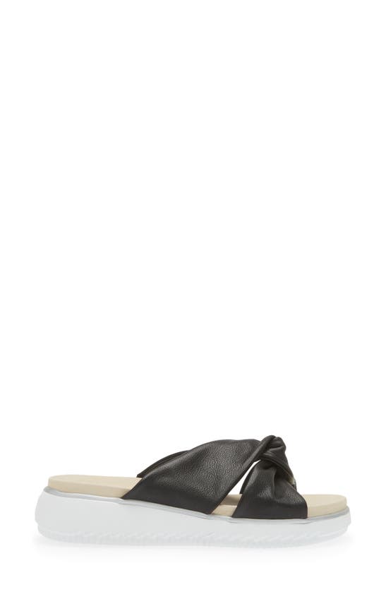 Shop Paul Green Tiki Platform Slide Sandal In Black Leather