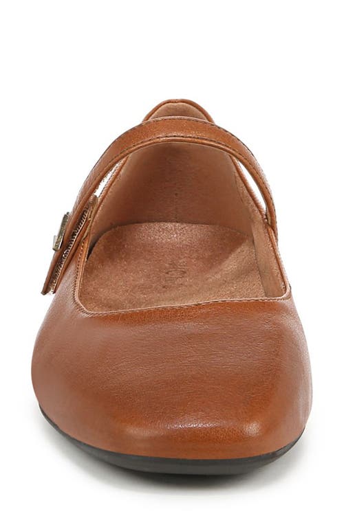 Vionic Alameda Mary Jane Flat In Tan Leather