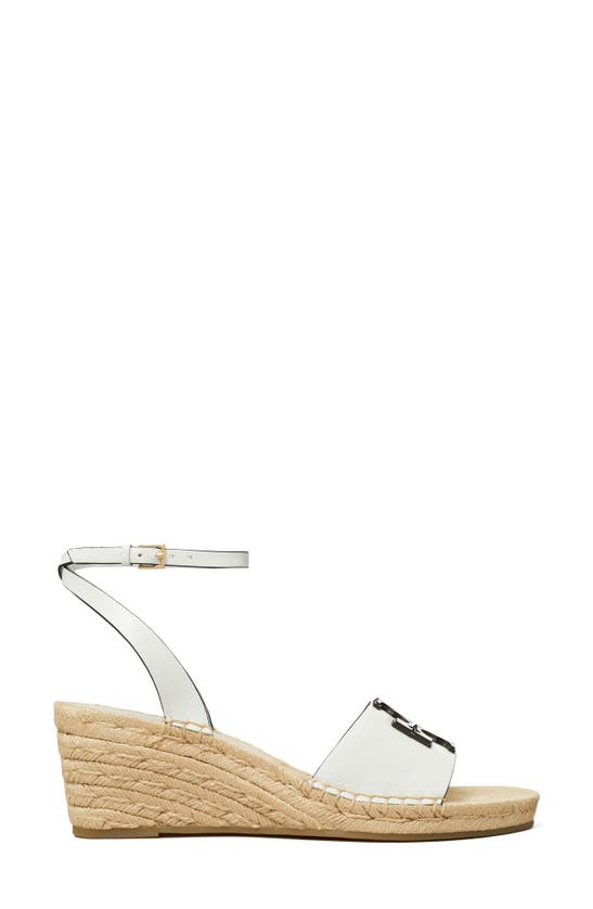 Tory Burch Ines Ankle Strap Espadrille Platform Wedge Sandal In Gardenia