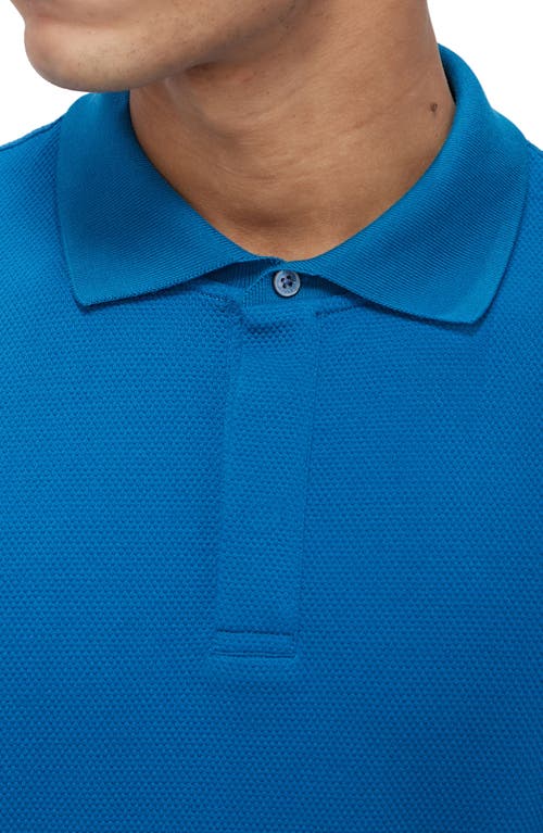 Shop Bugatchi Honeycomb Knit Long Sleeve Polo In Sapphire