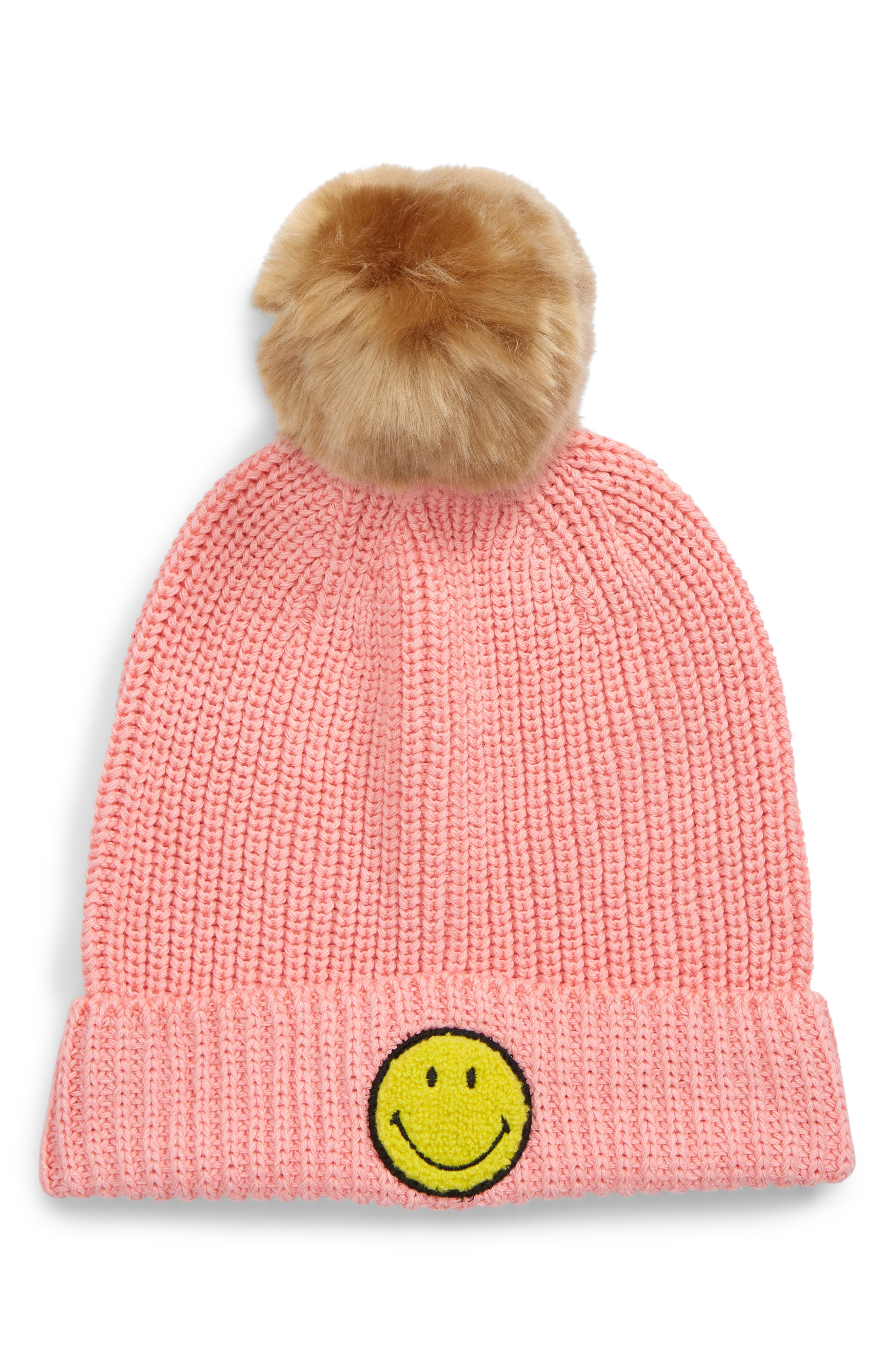 x Love Your Melon Smiley Face Patch Pom 