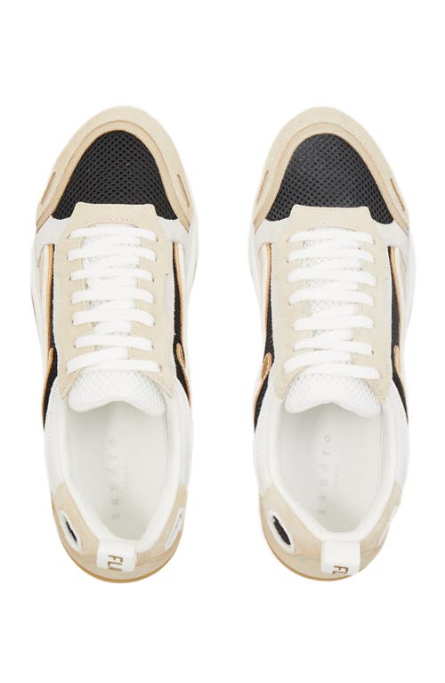 Shop Sandro Flame Trainers In Gold