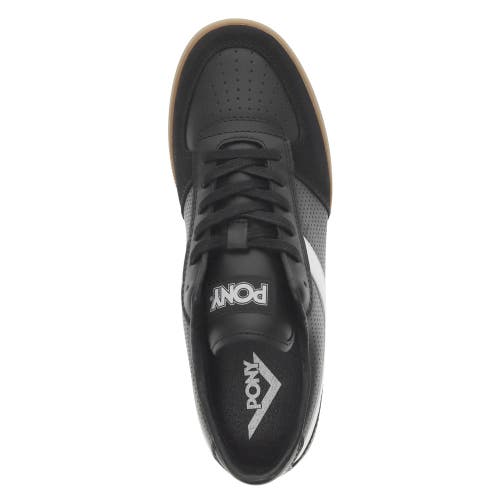 Shop Pony Linebacker Lux Sneakers In Black/white/gum