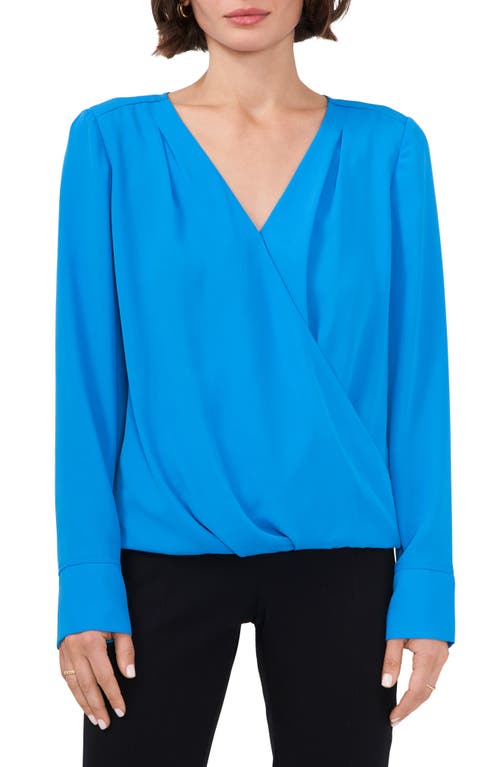 halogen(r) Cross Front Blouse in Inidgo Bunting