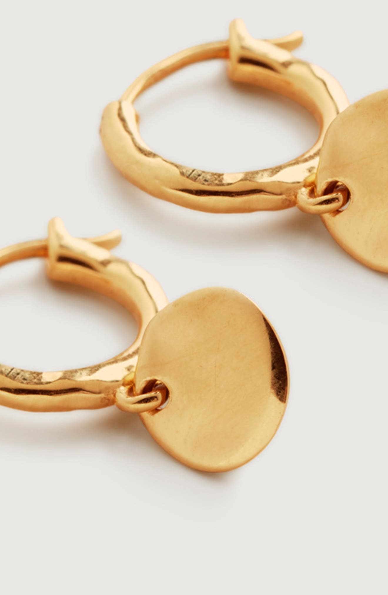 Monica Vinader Siren Muse Mini Coin Drop Huggie Hoop Earrings Nordstrom