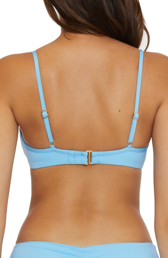 Shop Becca Color Code Underwire Bikini Top In Ice Blue