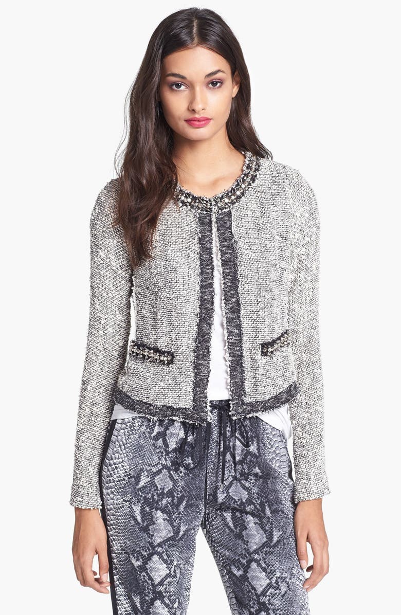 Rebecca Taylor Embellished Tweed Jacket | Nordstrom