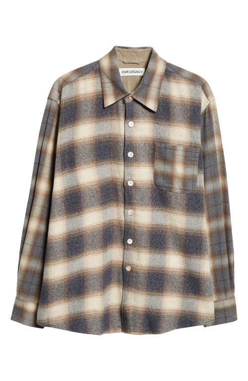 Shop Our Legacy Above Relaxed Plaid Flannel Button-up Shirt In Doyle Check Lagger Flannel