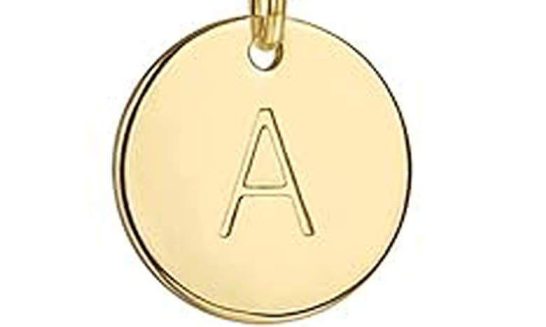Shop House Of Frosted 'a' Initial Pendant Necklace In Gold