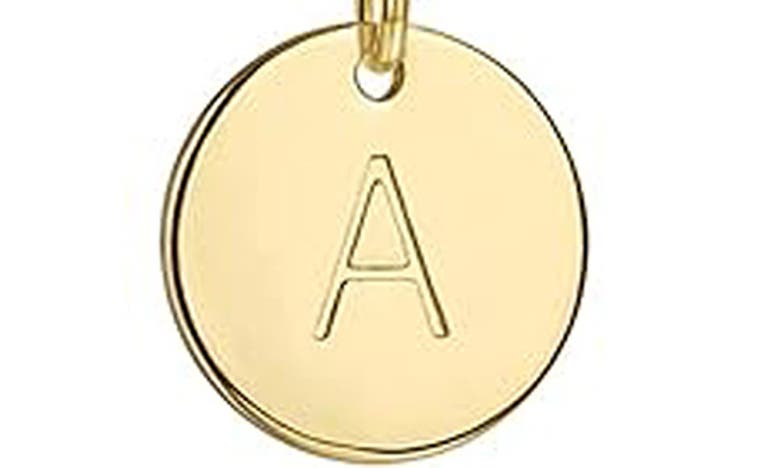 House Of Frosted 'a' Initial Pendant Necklace In Gold