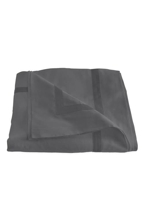 Matouk Nocturne Duvet Cover in Charcoal at Nordstrom, Size Full