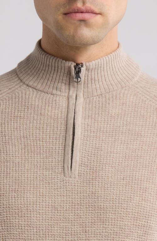 Rails Men's Stark Merino Quarter-zip Sweater In Oat Melange