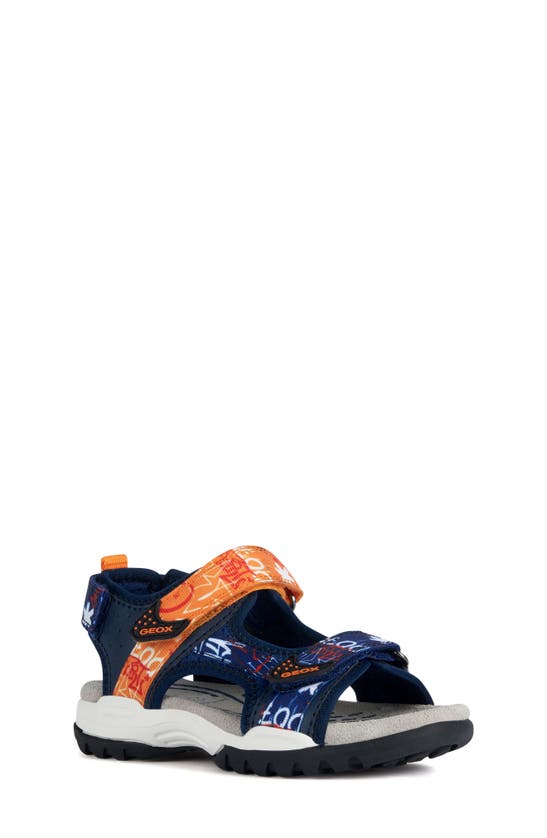 Molesto Eléctrico Contaminar Geox Boy's Water-resistant Sport Sandals, Toddler/kids In Navy/orange |  ModeSens
