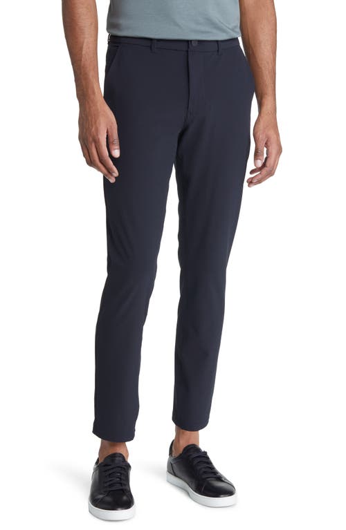 Helmsman Slim Fit Stretch Flat Front Golf Pants in Black Solid