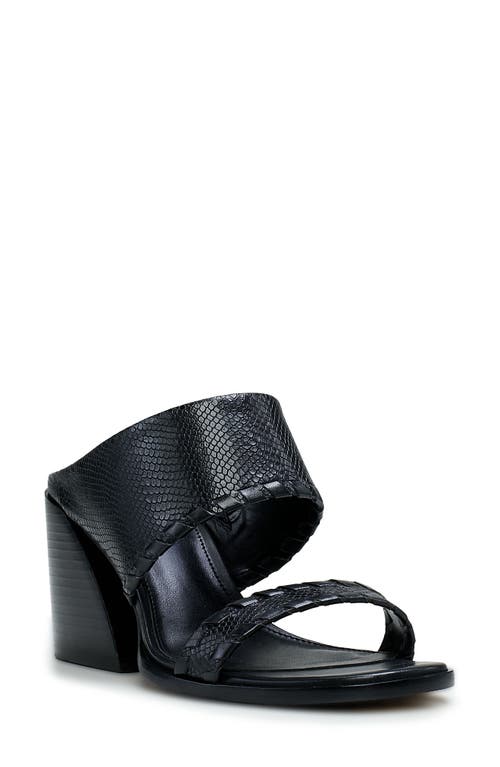Kafinny Whipstitch Slide Sandal in Black