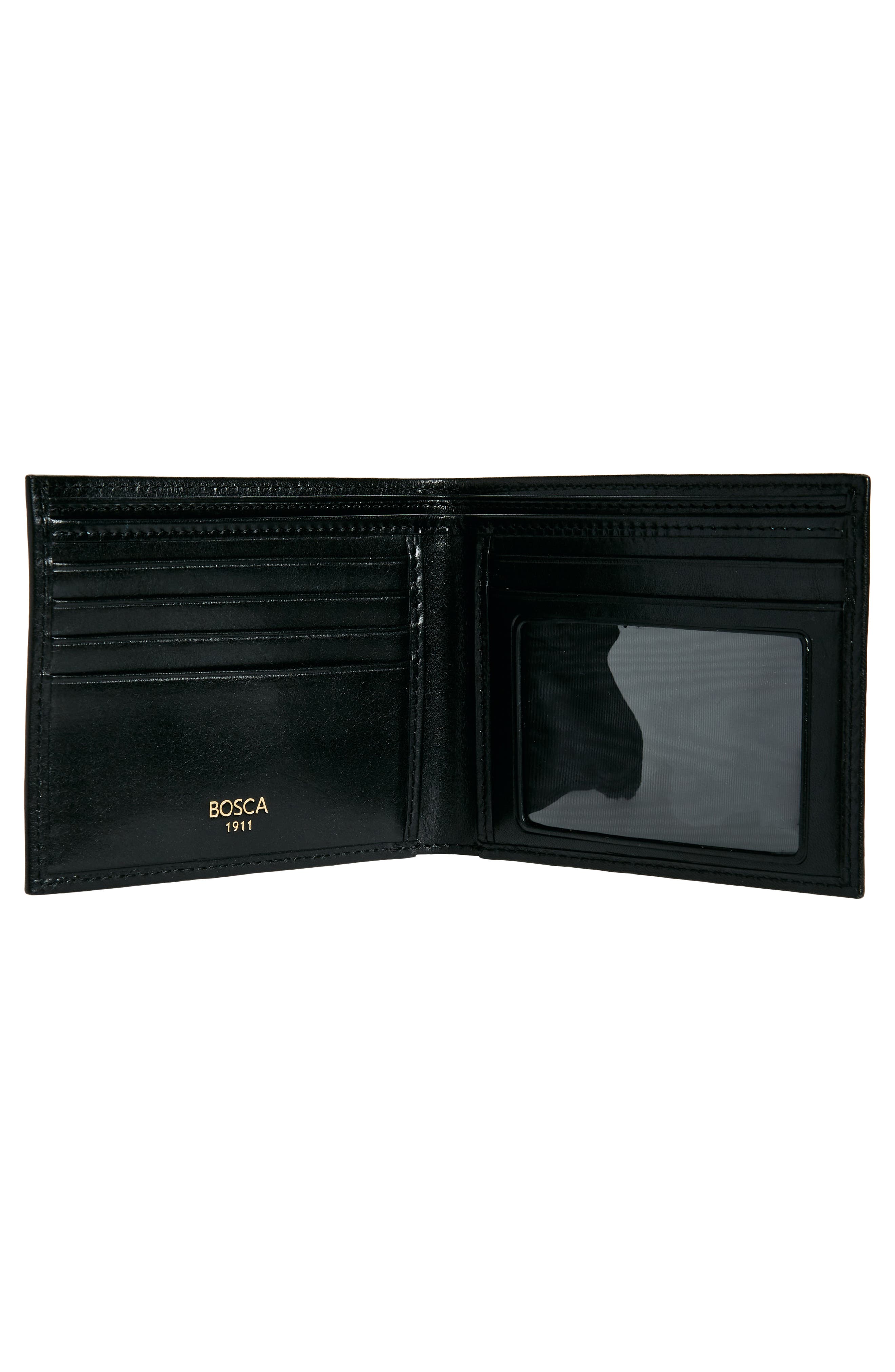 Bosca Men's Front Pocket Wallet - Dolce Leather Bifold With Magnetic Money Clip