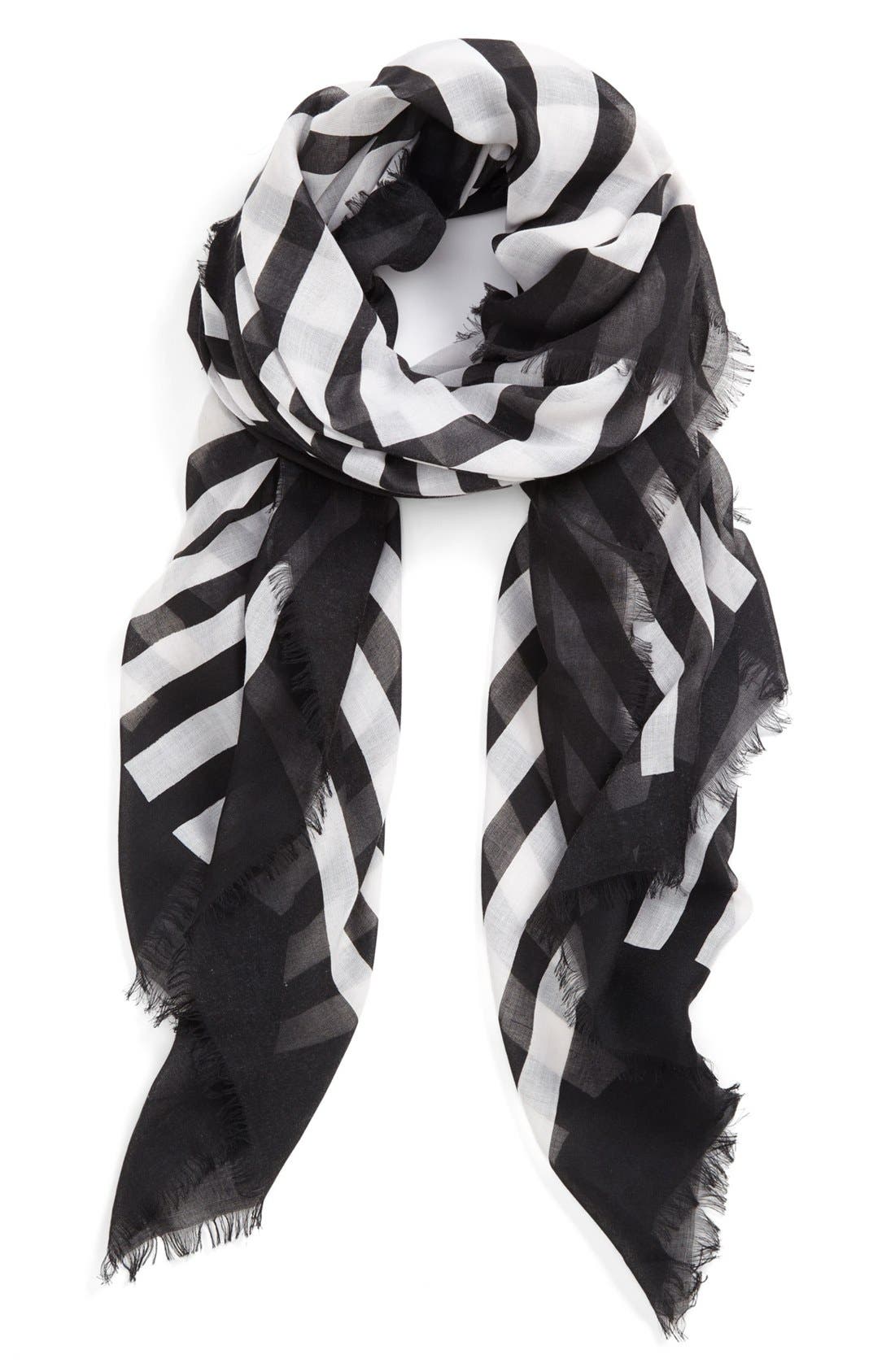 Vince Camuto Geo Print Stripe Scarf Nordstrom