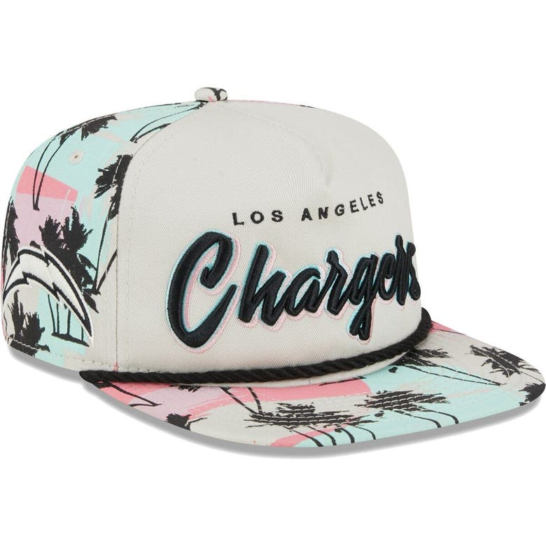 New Era Khaki Los Angeles Chargers Retro Beachin 9fifty Snapback