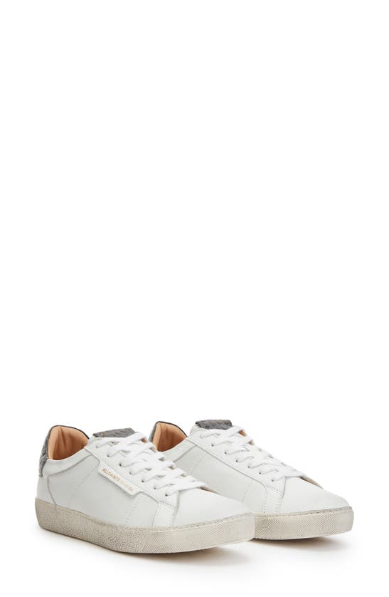 Allsaints Low Top Sneaker In White/ Grey