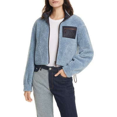 Baum Und Pferdgarten Jose Fleece Crop Jacket, Blue