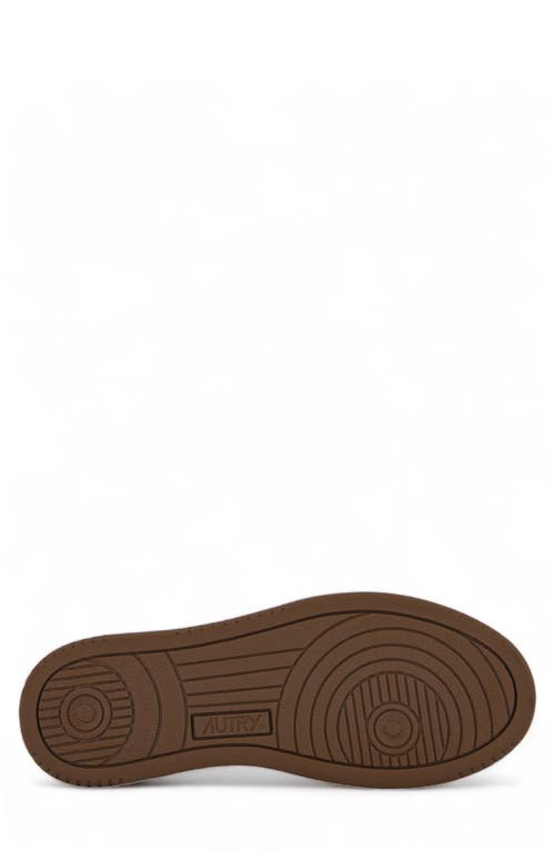 Shop Autry Medalist Low Sneaker In Dollar/leather Brown