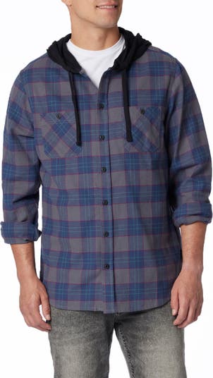 UNIONBAY Switchback Hooded Flannel Shirt Jacket | Nordstromrack