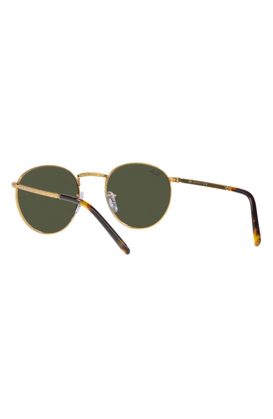 Shop Ray Ban Ray-ban New Round 53mm Phantos Sunglasses In Yellow Gold