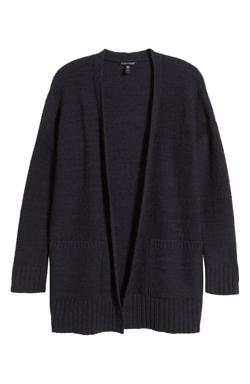 Shop Eileen Fisher Organic Cotton Bouclé Cardigan In Nocturne