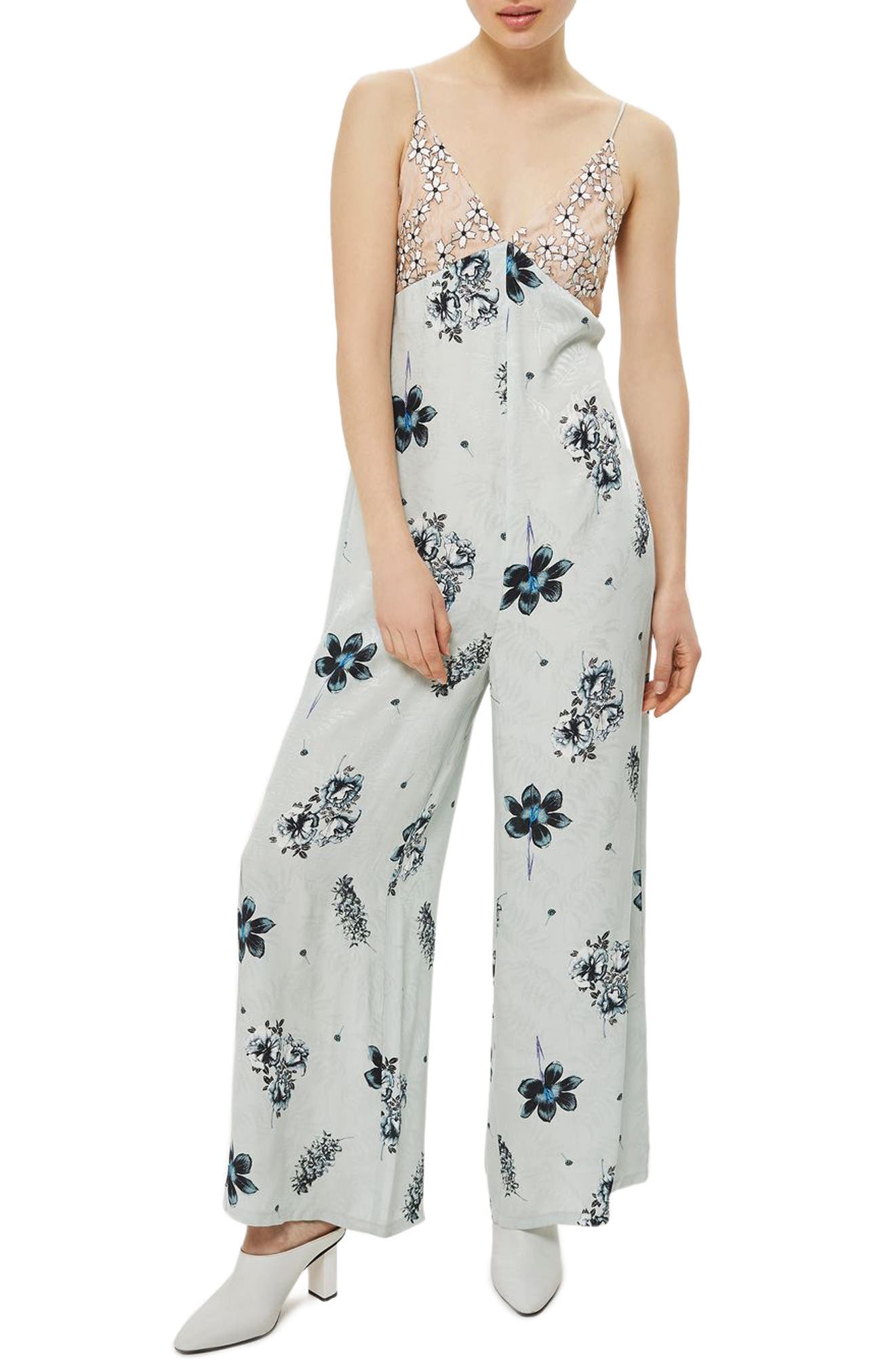 topshop blue jumpsuit