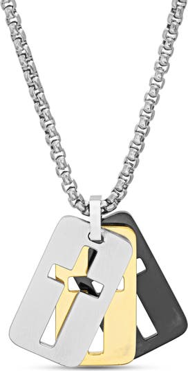 Cross dog 2025 tag pendant