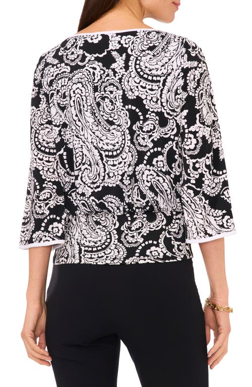 Shop Chaus Paisley Print Blouse In Black/white Multi