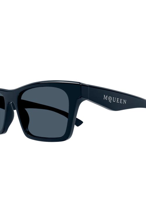 Shop Alexander Mcqueen 53mm Square Sunglasses In Blue