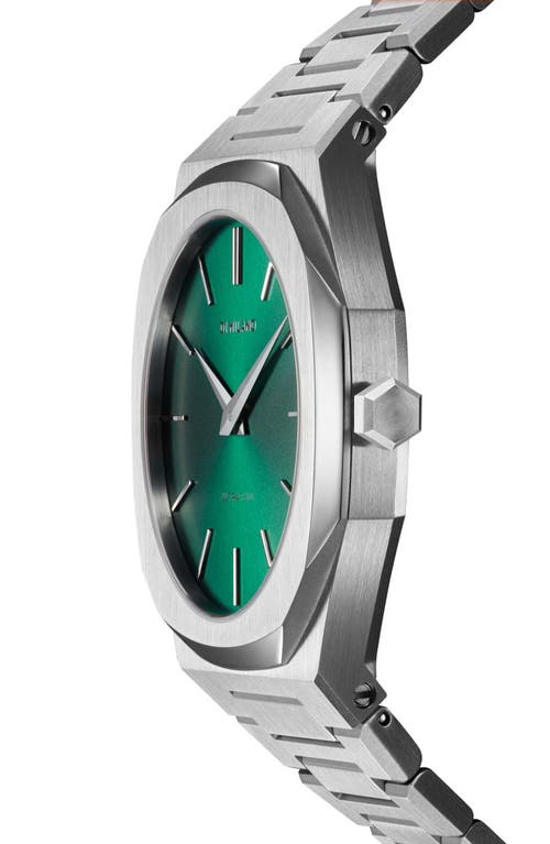 D1 Milano Ens Green D1-atbj12 Automatic Bracelet Stainless-steel Automatic Watch In Green/silver