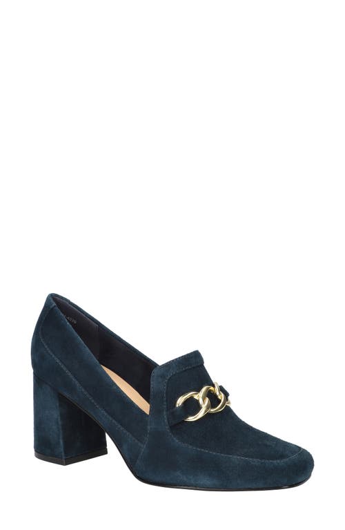 Bella Vita Tam Loafer Pump In Navy Kidsuede Leather