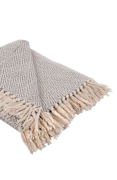 Design Imports Tassel Throw Blanket In Gray