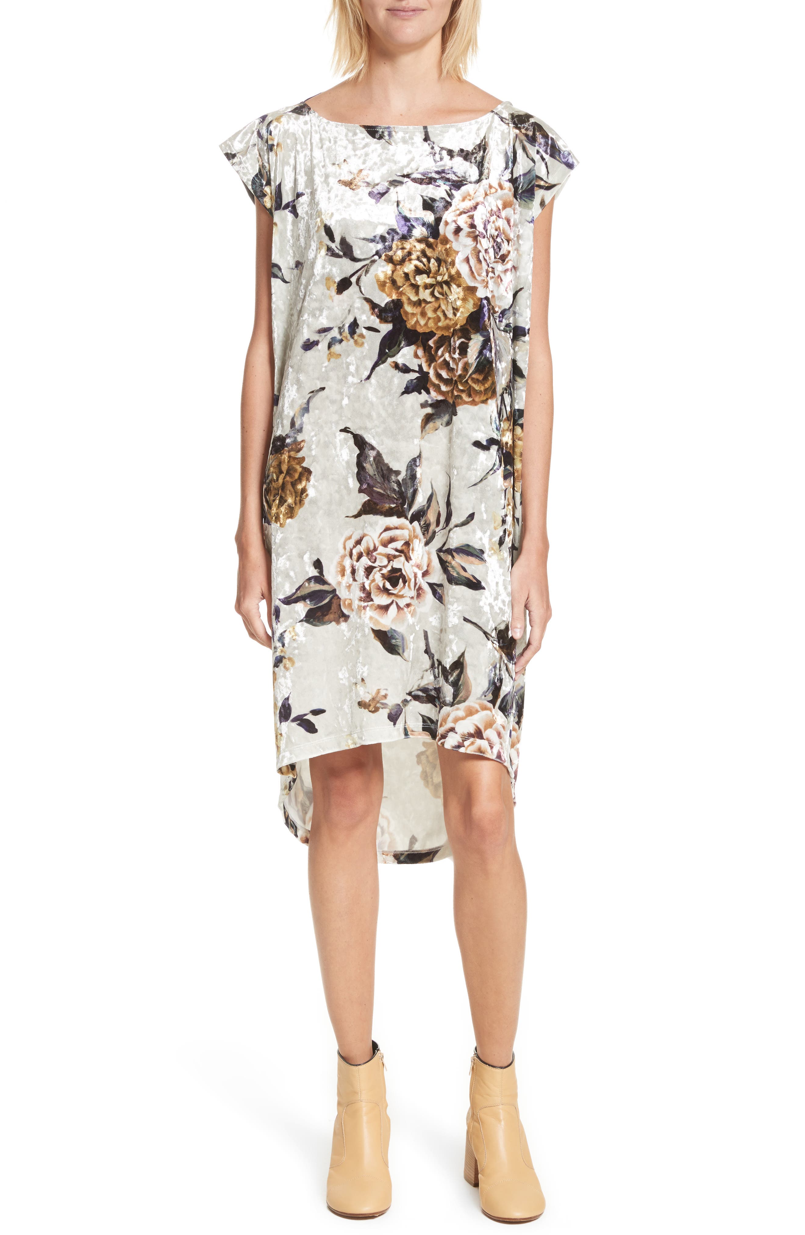 MM6 Maison Margiela Floral Print Velvet Dress Nordstrom