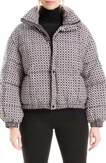 Marc new york top faux leather puffer jacket