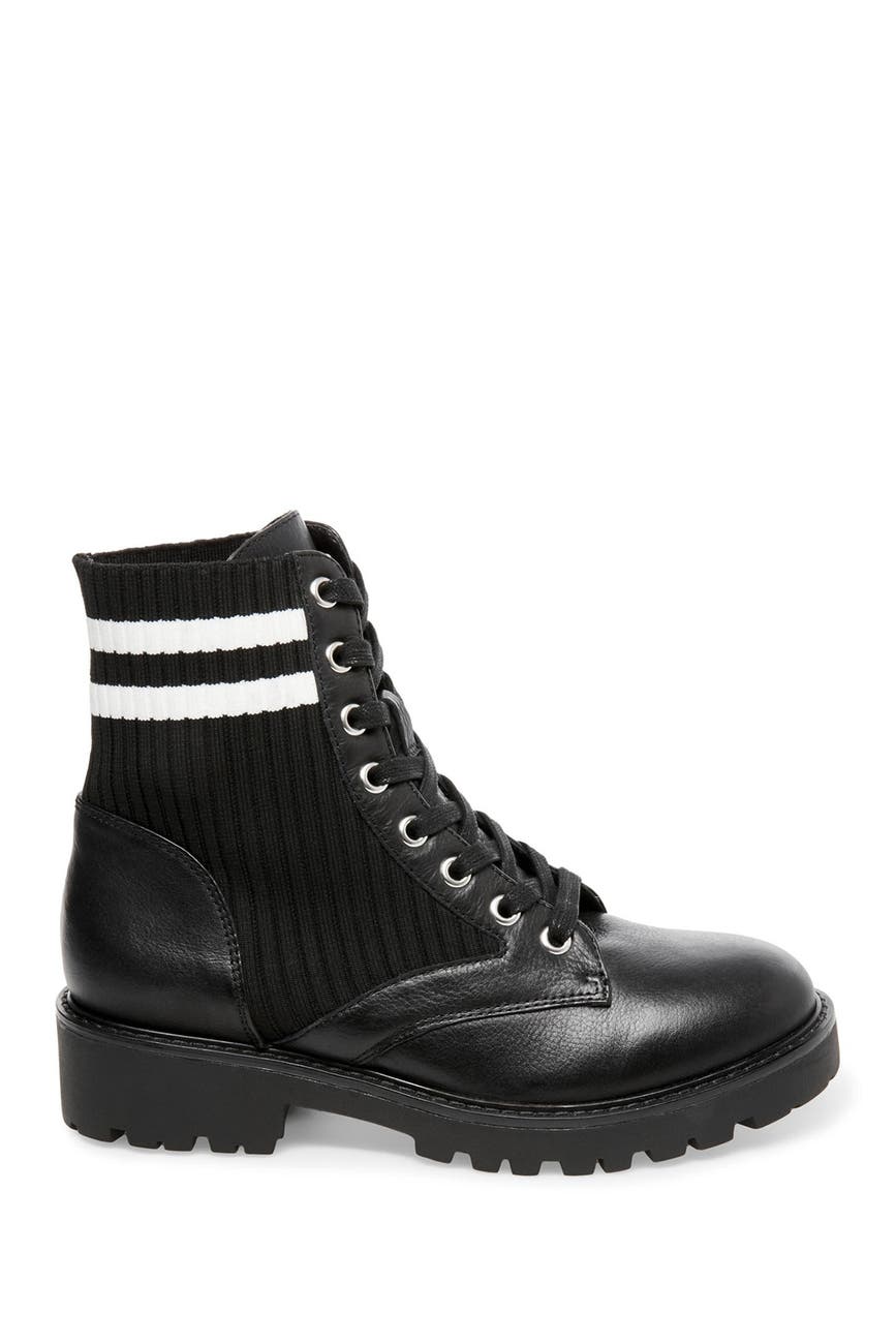 steve madden hills knit combat booties
