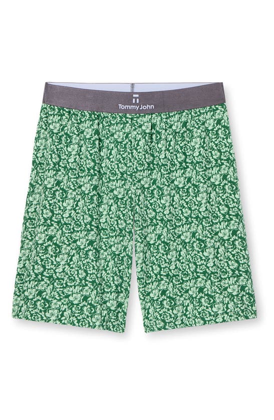 Shop Tommy John Second Skin Lounge Shorts In Eden Etched Bud