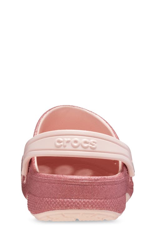 Crocs Kids' Baya Glitter Clog In Pink Rose