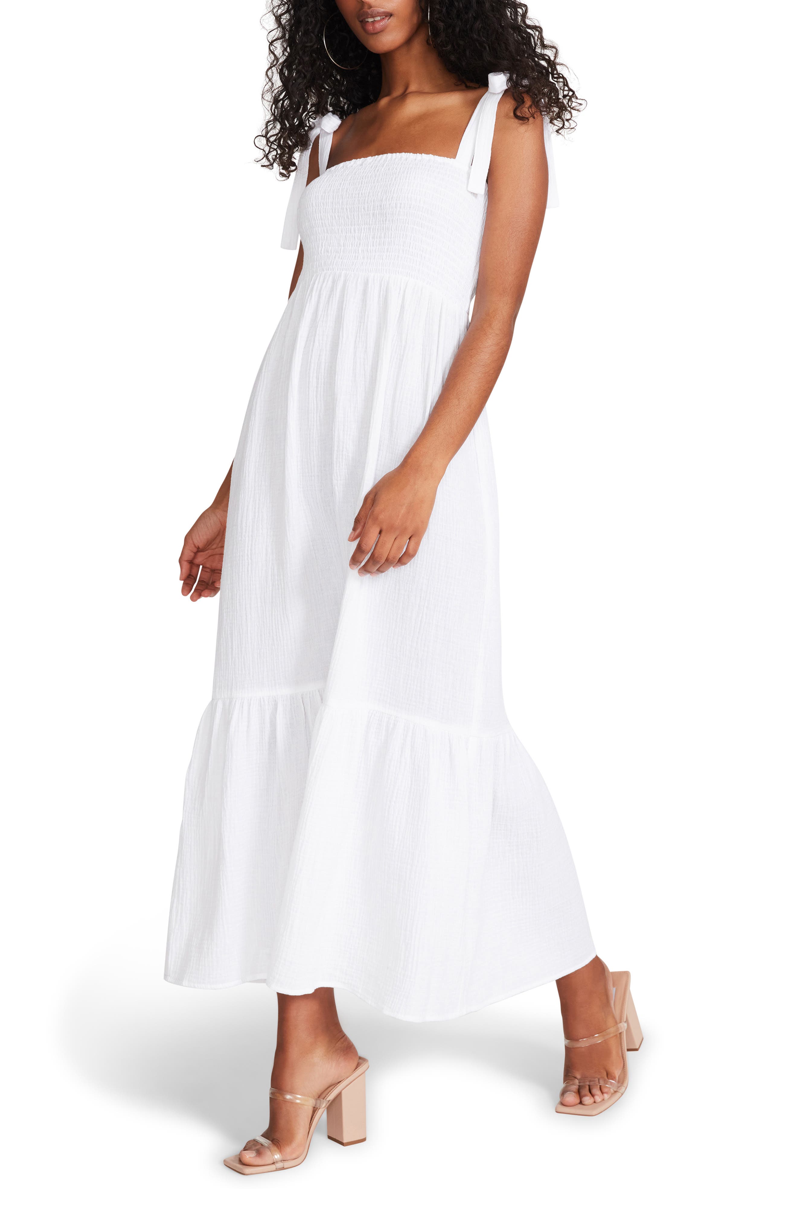 white maxi dress jersey