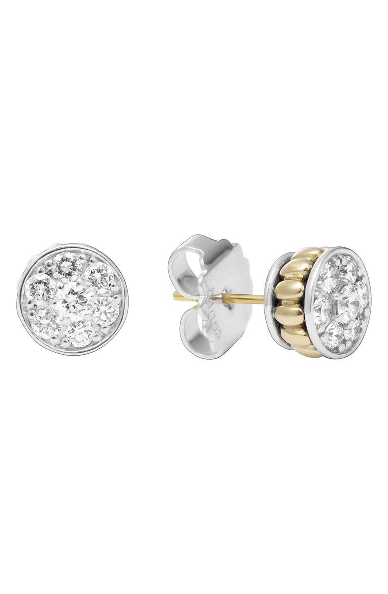 LAGOS Diamond & Caviar Stud Earrings | Nordstrom