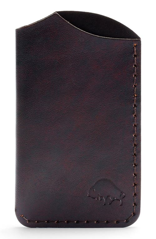 Ezra Arthur No. 1 Leather Card Case in Jet Black