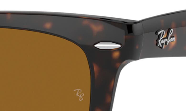 Shop Ray Ban Ray-ban Wayfarer 54mm Folding Sunglasses In Light Havana