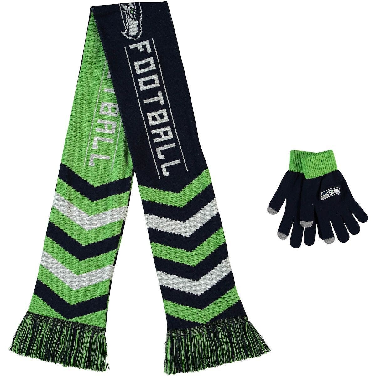 seahawks scarf and gloves