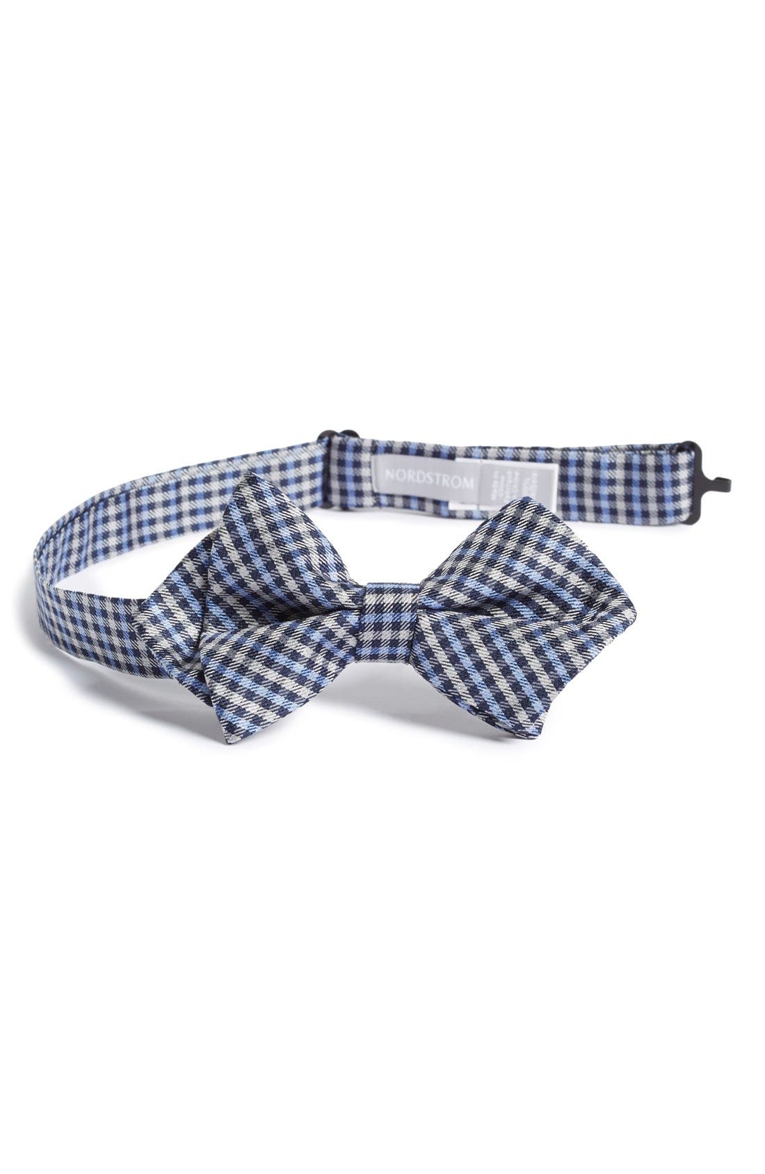 Nordstrom Micro Plaid Silk Bow Tie (Big Boys) Nordstrom