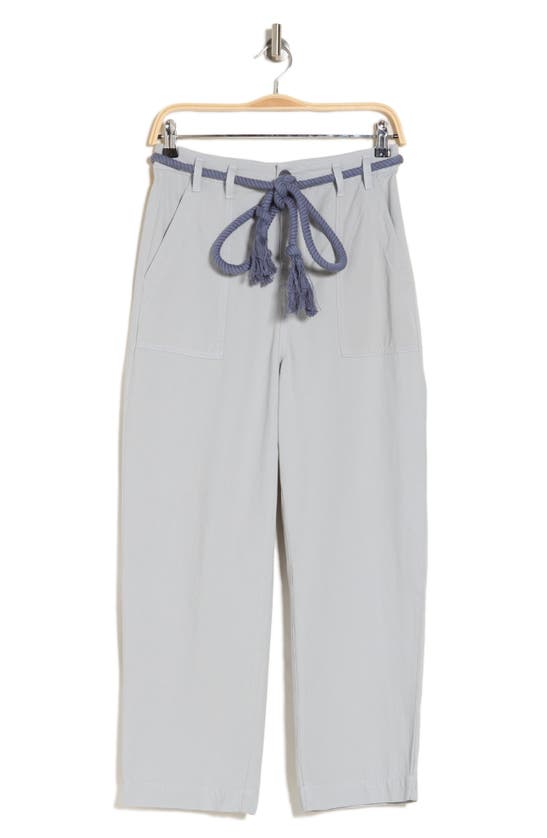 Shop The Great . The Voyager Rope Belt Crop Cotton Pants In Wshcf