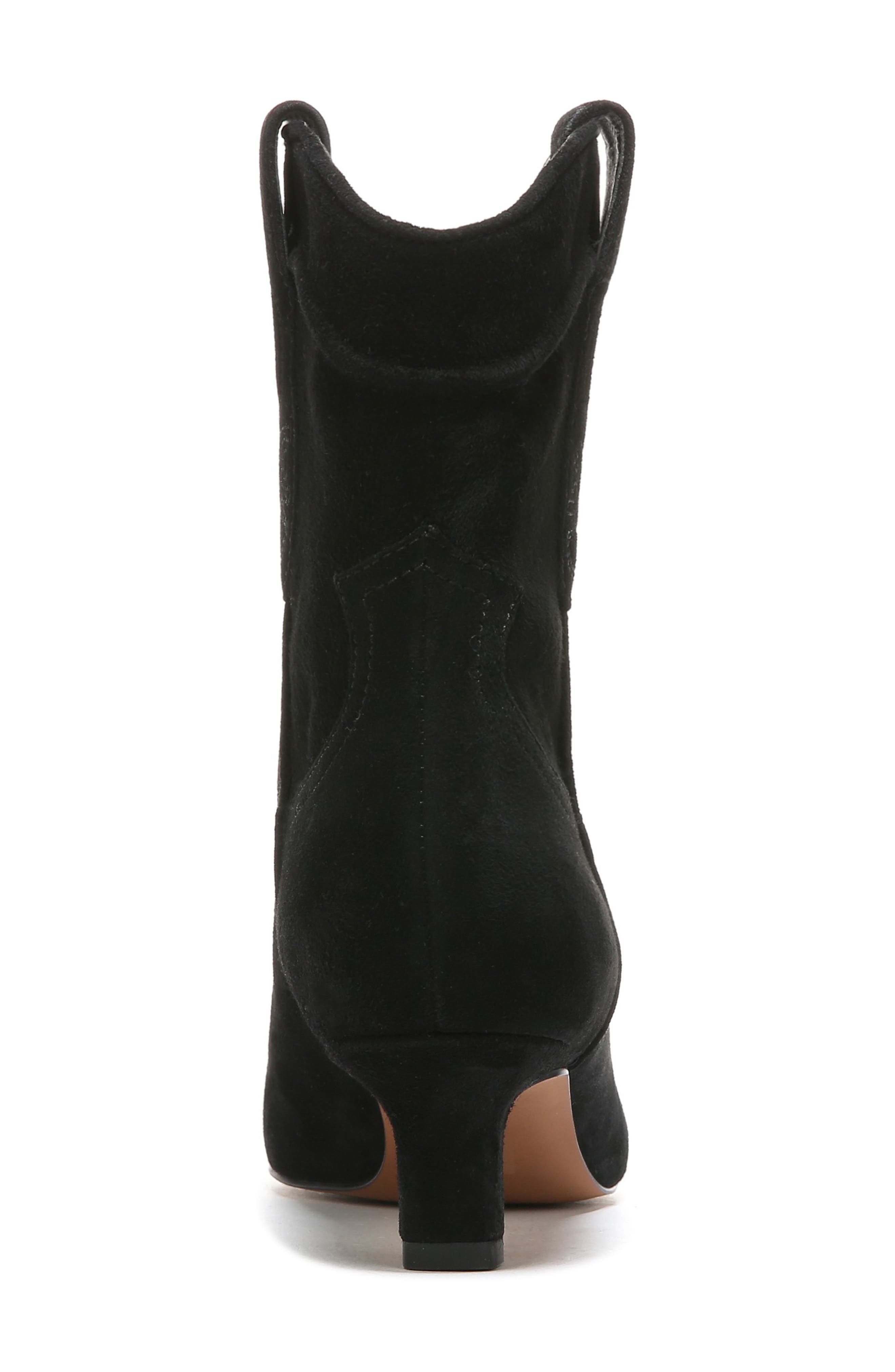 SAM EDELMAN Taryn Western Bootie, Alternate, color, BLACK