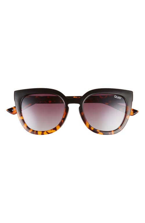 Quay Australia Noosa 55mm Cat Eye Sunglasses in Black Tort /Brown Polarized at Nordstrom