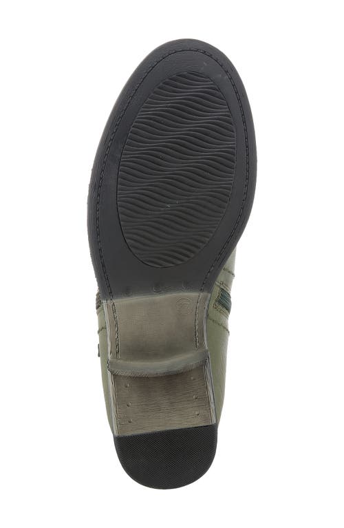 Shop Spring Step Oziel Bootie In Olive Green Leather